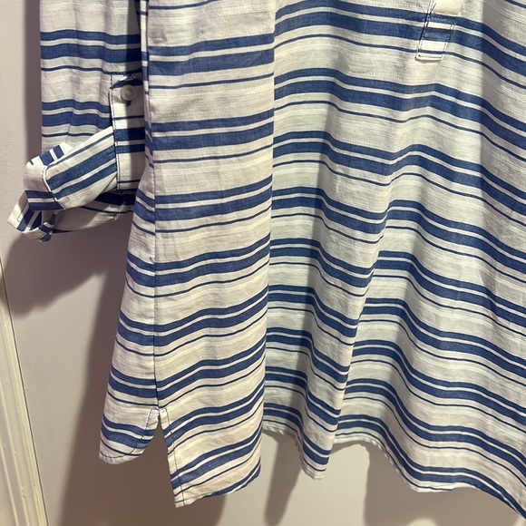NWT Tommy Hilfiger Collared Striped Tunic Blouse - Picture 5 of 9